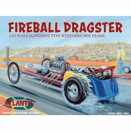 ATLANTIS MODELS 1-25 Scale Fireball Slingshot Dragster Plastic Figures AANM6710